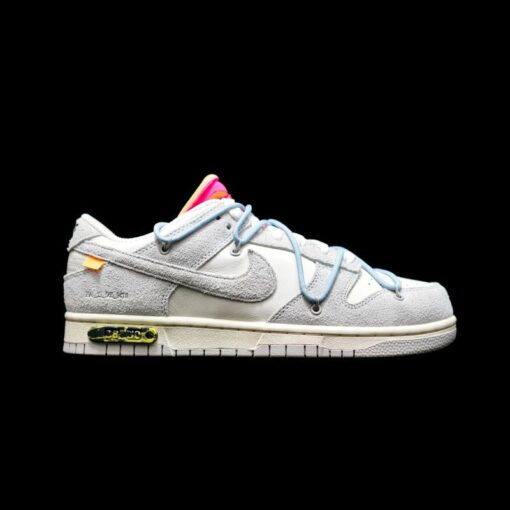 OW x Dunk (NO.38) light blue shoelace pink buckle