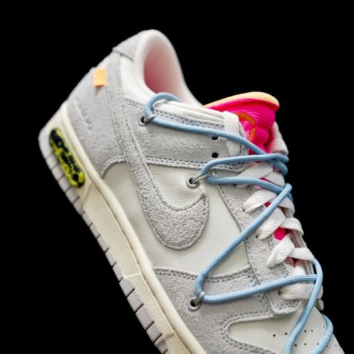 OW x Dunk (NO.38) light blue shoelace pink buckle