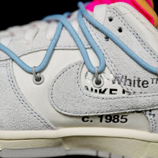 OW x Dunk (NO.38) light blue shoelace pink buckle