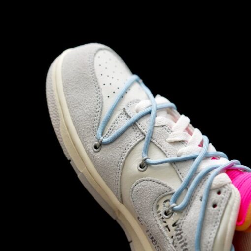 OW x Dunk (NO.38) light blue shoelace pink buckle