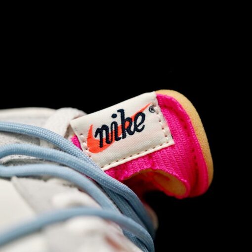 OW x Dunk (NO.38) light blue shoelace pink buckle