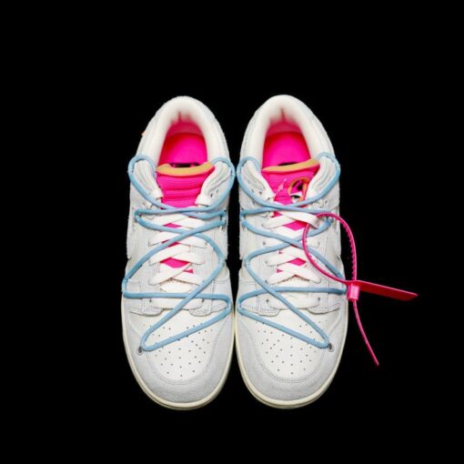 OW x Dunk (NO.38) light blue shoelace pink buckle