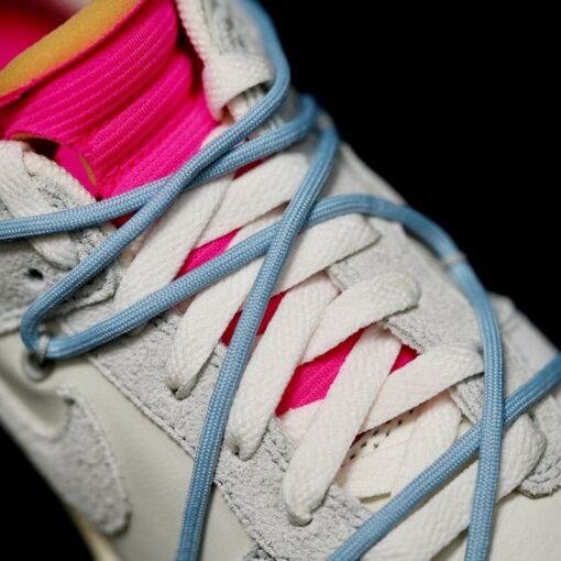 OW x Dunk (NO.38) light blue shoelace pink buckle