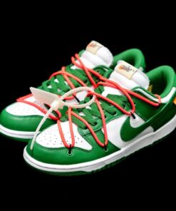 OW x Dunk Low White Green