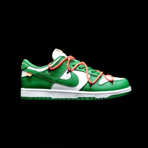 OW x Dunk Low White Green