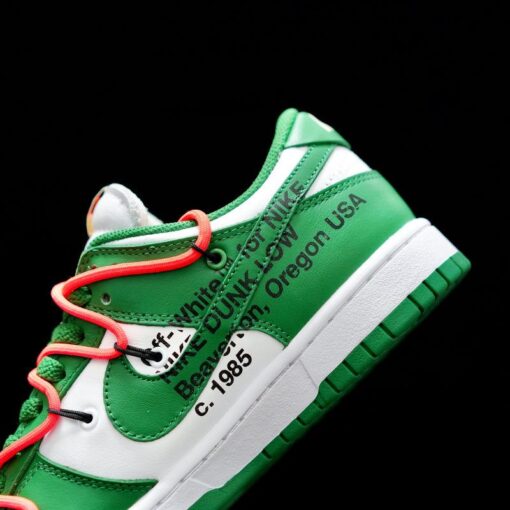 OW x Dunk Low White Green