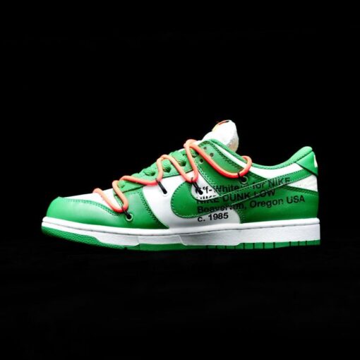 OW x Dunk Low White Green