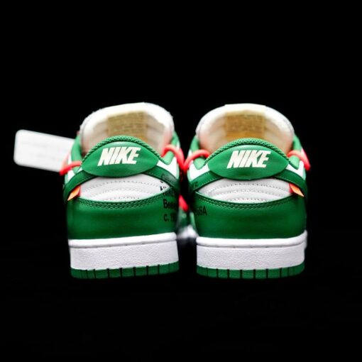 OW x Dunk Low White Green