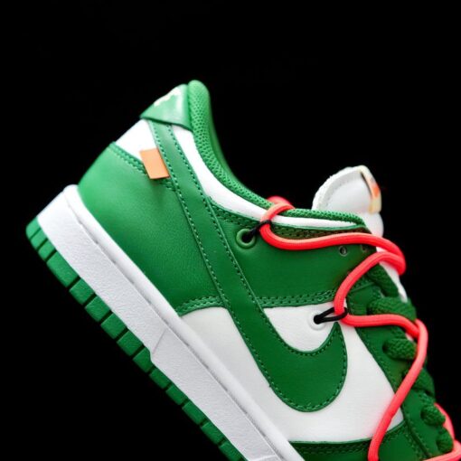 OW x Dunk Low White Green