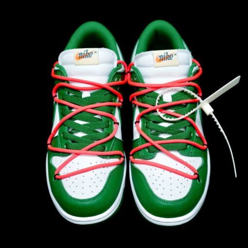 OW x Dunk Low White Green