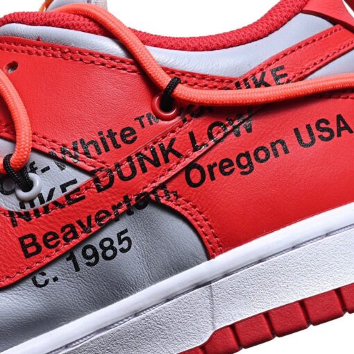 OW x Dunk Silver Red