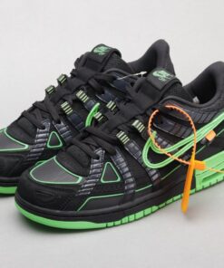 OW x Rubber Dunk Black & Green