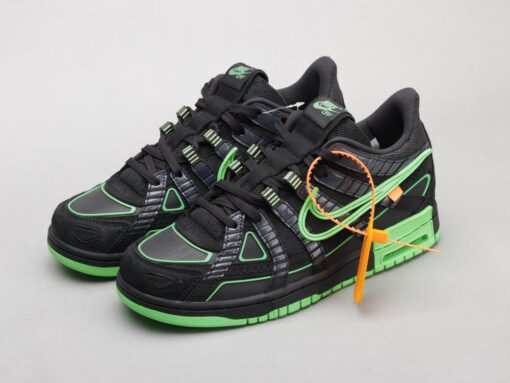 OW x Rubber Dunk Black & Green