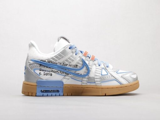 OW x Rubber Dunk North Carolina Blue