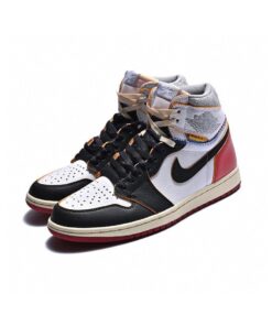 Union x AJ1 High white and red stitching