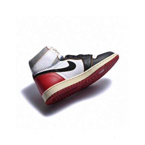 Union x AJ1 High white and red stitching