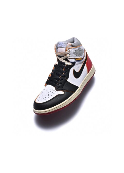 Union x AJ1 High white and red stitching